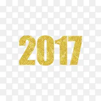 2017金黄质感纹理字体