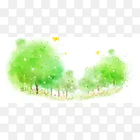 水彩手绘背景banner