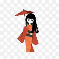 日本打伞女生