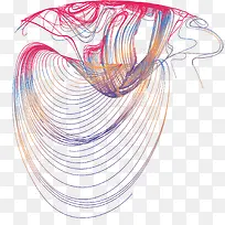 矢量彩绘艺术线条