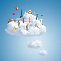 云彩上的各个旅游景点