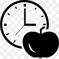 苹果和时钟图标