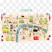 卡通伦敦地图