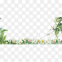 春季花朵装饰边框海报背景