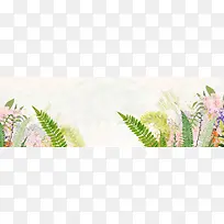 小清新背景素材背景花草图片