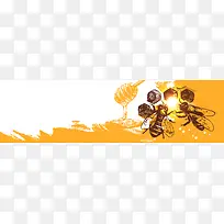 蜂蜜元素banner背景