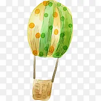 手绘彩色可爱创意漫画热气球
