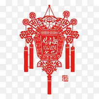 剪纸灯笼