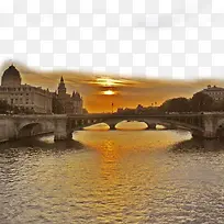 巴黎塞纳河风景图