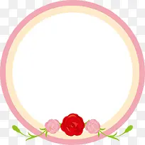 母亲节康乃馨圆形标签