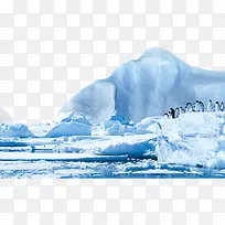 南极冰川企鹅