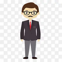 戴眼镜的成功男人