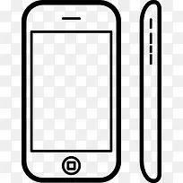 iPhone 3G的正面和侧面视图图标