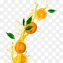创意飞溅的橙子