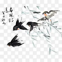 国画燕子