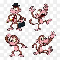 四种动作的猴子