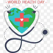 爱心听诊器世界卫生日