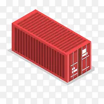 红色商业集装箱
