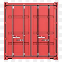 红色集装箱的后门