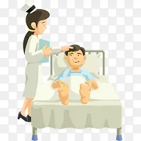 护士病人人物矢量图片素材