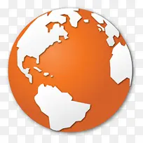橙色地球图标