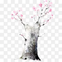 手绘梅花栏目设计