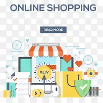 在线商店矢量素材