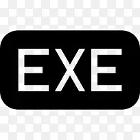 exe文件的黑色圆角矩形界面符号图标