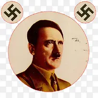 希特勒头像与纳粹标志