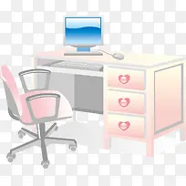 办公桌上的电脑