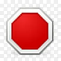 红色六角形按钮图标