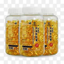 金色鱼油胶囊素材