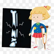 骨折的女孩