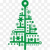 象形绿色圣诞树