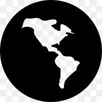 黑暗的地球标志国际商务图标