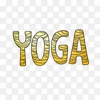 卡通风格YOGA瑜伽字体