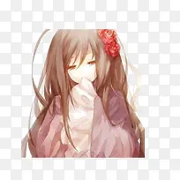 烦恼的小女孩