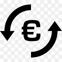 欧元货币交换符号图标