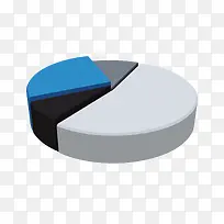 灰色饼状分析图