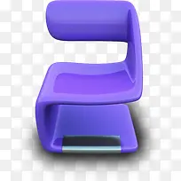紫色的座位椅子Modern-Chairs-icons