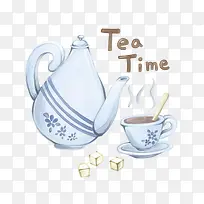 卡通下午茶茶具一壶茶免扣