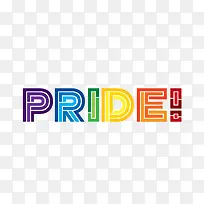 彩色酷炫pride花式字体