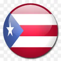 波多黎各波多黎各国旗国圆形世界
