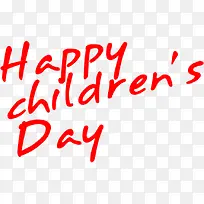 happy childrens day 英文字体设计