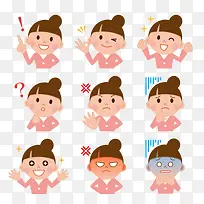 粉色女性表情包