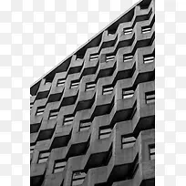 黑色极简折线效果建筑外观