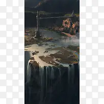 瀑布样式桌面壁纸