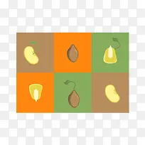 矢量图发芽的豌豆