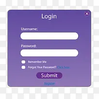 紫色网页登录页面