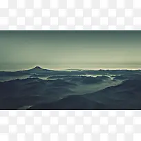大山环境渲染烟雾天空创意摄影